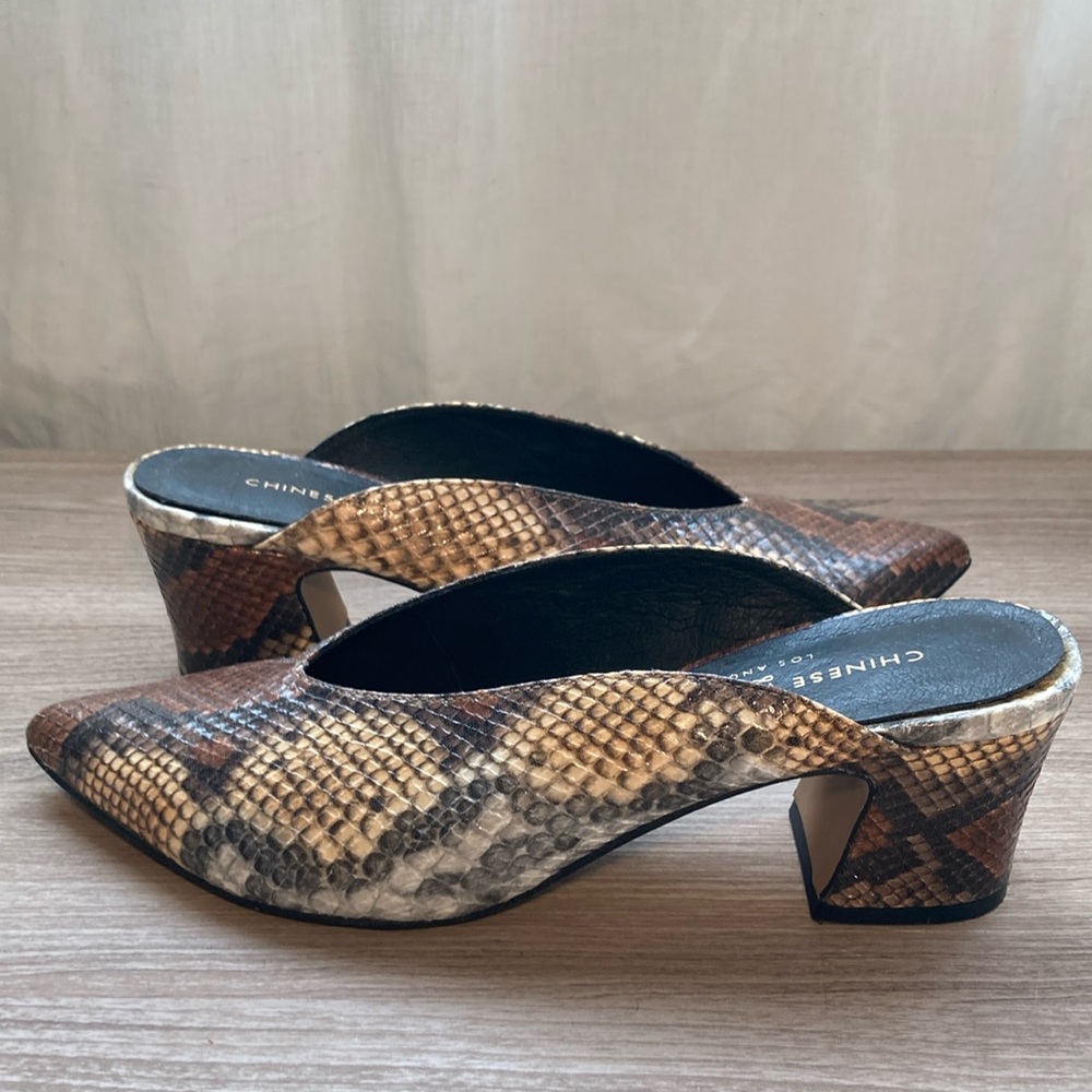 Chinese laundry Marnie pytho snake slide mules 6,5/37